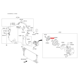 Крепление трубок кондиционера и компрессора 97645-2S000 Mobis