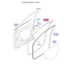 Ущільнення дверей ліве 82130-2E000 Mobis