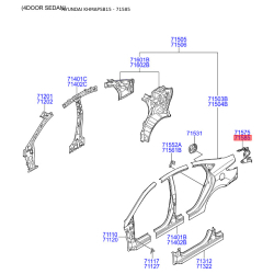 Кронштейн, задній ліхтар правий 71585-1R100 Mobis