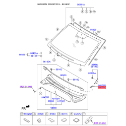 Молдинг (уплотнитель) лобового стекла правый 86154-F2000 Mobis