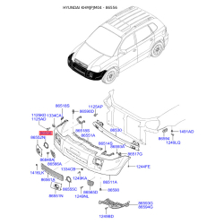 Кронштейн, буфер правый 86556-2E000 Mobis