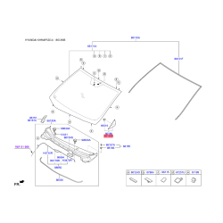 Накладка кутова зовнішнього дзеркала (на кузов) права 86190-3X000 Mobis