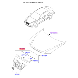 Молдинг порога, бампера і крила верхній 86355-3K000 Mobis