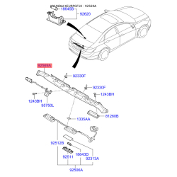 Фонарь освещения номерного знака 92520-3S000 Mobis