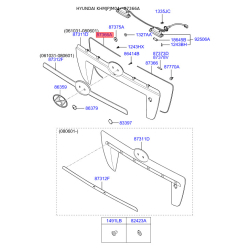 Зажим, молдинг / защитная накладка 87375-2E000 Mobis