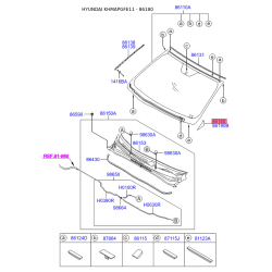 Накладка кутова зовнішнього дзеркала (на кузов) ліва 86180-3S000 Mobis
