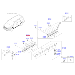 Обшивка порога правая 87722-C5200 Mobis
