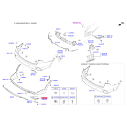 Кронштейн, глушитель левый 86661-B8500 Mobis