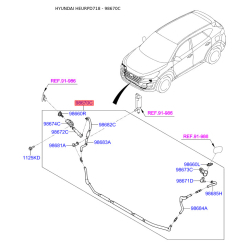 Адаптер, водяной насос омывателя 98670-D7000 Mobis