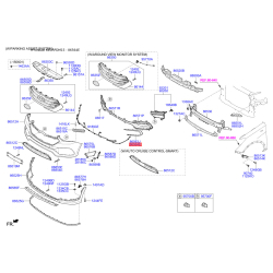 Кронштейн, буфер правый 86558-2WAA0 Mobis