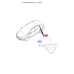 Облицовка / защитная накладка, боковина левая 87810-3X000 Mobis
