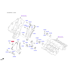 Планка заспокійника, ланцюг приводу 24420-3CGA3 Mobis