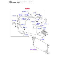 Трубопровід високого/низкого тиску, кондиціонер 97775-2S000 Mobis