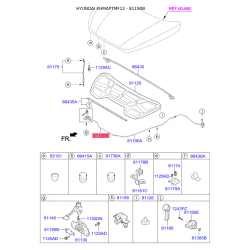 Тросик замка капота 81190-2S100 Mobis