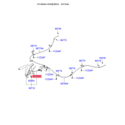 Трос стоянкової гальмівної системи 59750-2E000 Mobis