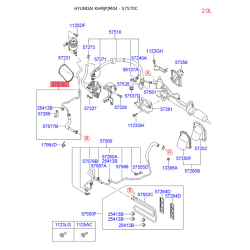 Гидравлический шланг(трубка), рулевое управление 57570-2E001 Mobis