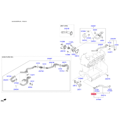 Шланг (патрубок) системи охолодження 22135-4A200 Mobis