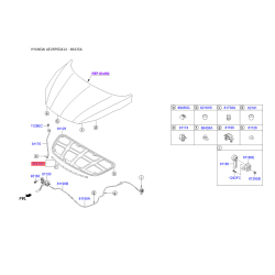 Ущільнювач капота 86435-3X000 Mobis