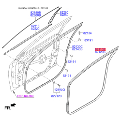 Ущільнення дверей ліве 82110-C1000TRY Mobis