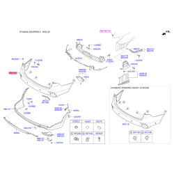 Бампер верхній 86640-B8520 Mobis