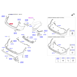 Бампер верхній 86611-2W500 Mobis