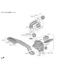 Уплотнительное кольцо, трубка нагнетаемого воздуха 28165-3A000 Mobis