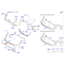 Накладка бампера нижня (губа) 86665-2W510 Mobis