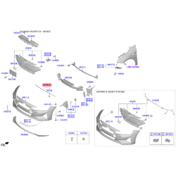 Уплотнитель капота 86570-F2AA0 Mobis