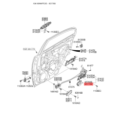 Электропривод замка двери (актуатор) левый 95745-1G020 Mobis