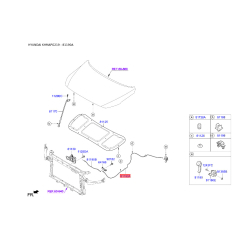 Тросик замка капота 81190-F2000 Mobis