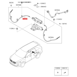 Трос стоянкової гальмівної системи правий 59770-C5000 Mobis