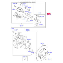 Супорт гальмівний у зборі правий 58230-3S200 Mobis