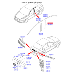 Облицовка / защитная накладка, боковина левая 86381-1E001 Mobis