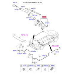 Двигун склоочисника 98700-B8000 Mobis