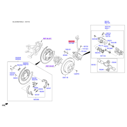 Шланг гальмівний лівий 58737-2P100 Mobis