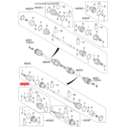 Чехол полуоси (пыльник) приводного вала 49594-2Y600 Mobis