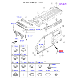 Накладка арки колеса наружная пластиковая левая 84116-1E000 Mobis