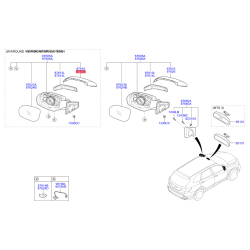 Накладка (крышка) наружного зеркала задняя правая 87626-B8000 Mobis