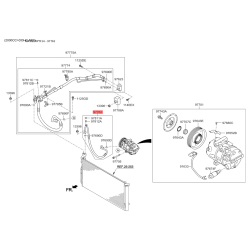 Трубопровід високого/низкого тиску, кондиціонер 97762-3S110 Mobis