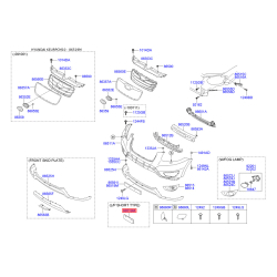 Кронштейн щитка номерного знака 86519-2B710 Mobis