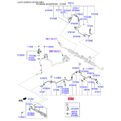 Гидравлический шланг(трубка), рулевое управление 57560-3K000 Mobis