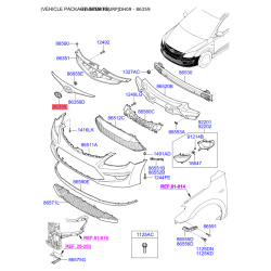 Емблема радіатора 86300-3A001 Mobis