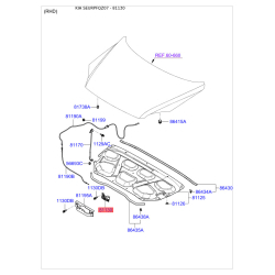 Замок капота 81130-1F000 Mobis