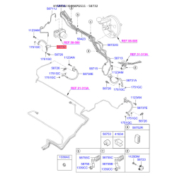Шланг тормозной передний правый 58732-3X000 Mobis