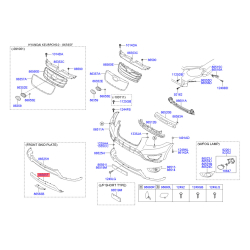 Накладка бампера нижня (губа) 86565-2BAB0 Mobis