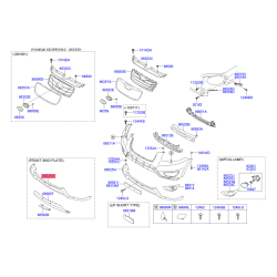Накладка бампера нижняя (губа) 86525-2B700 Mobis