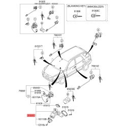 Корпус замку, замок валу рульового колеса 81910-2E000 Mobis