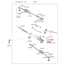 Пружина пробки (упора, подпятника) регулировки рулевого механизма 57720-2D000 Mobis