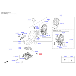 Сидение крепление заднее левое 88565-F1000WK Mobis