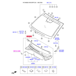 Облицювання передньої панелі (жабо) 86150-F2000 Mobis